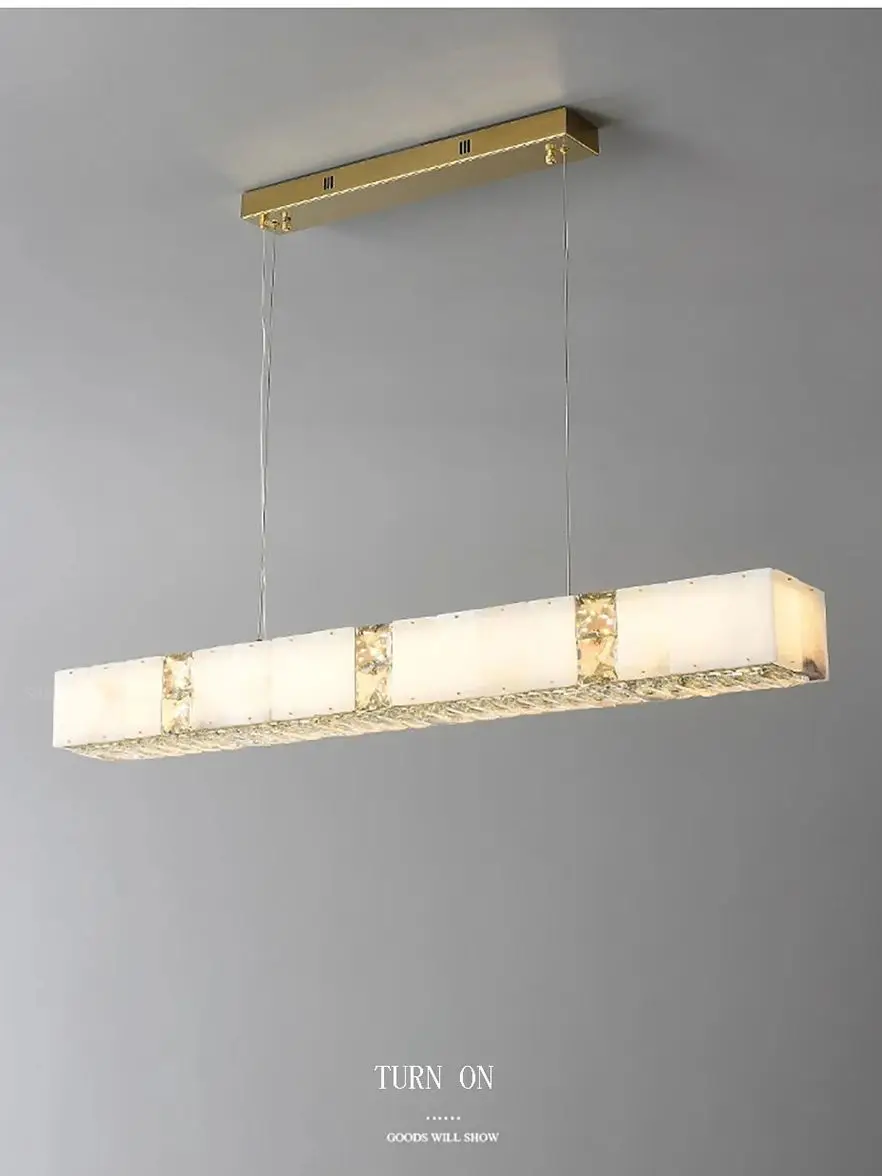 

Современная креативная люстра из натурального мрамора с LED-подсветкой, роскошные светильники для декора гостиной