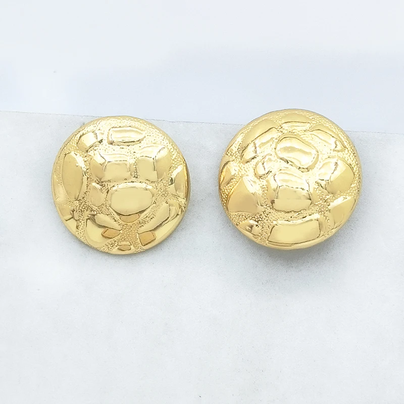 

African Clip Earrings For Women Dubai Gold Plated Exquisite Half Circle Ball Fashion Jewelry Accessories For Bridal Wedding
