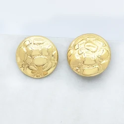 African Clip Earrings For Women Dubai Gold Plated Exquisite Half Circle Ball Fashion Jewelry Accessories For Bridal Wedding