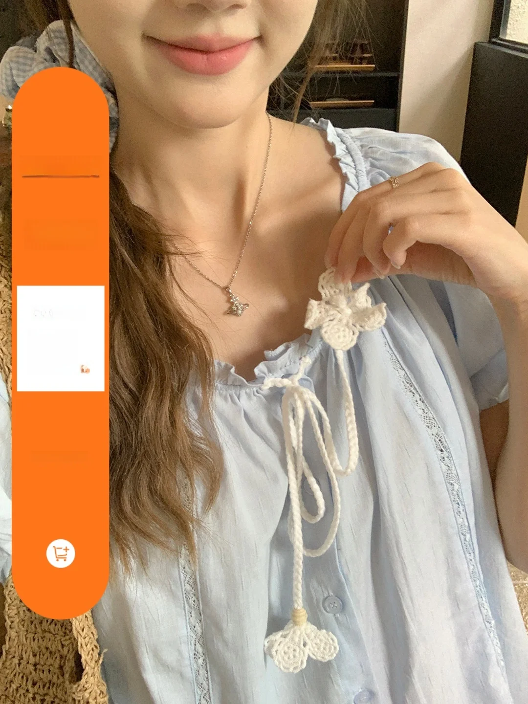 

Женская свободная блузка Lu Loose с рукавами-фонариками в корейском стиле, нежная, весенняя, новая модная повседневная универсальная модель из дышащего хлопкового смесового материала