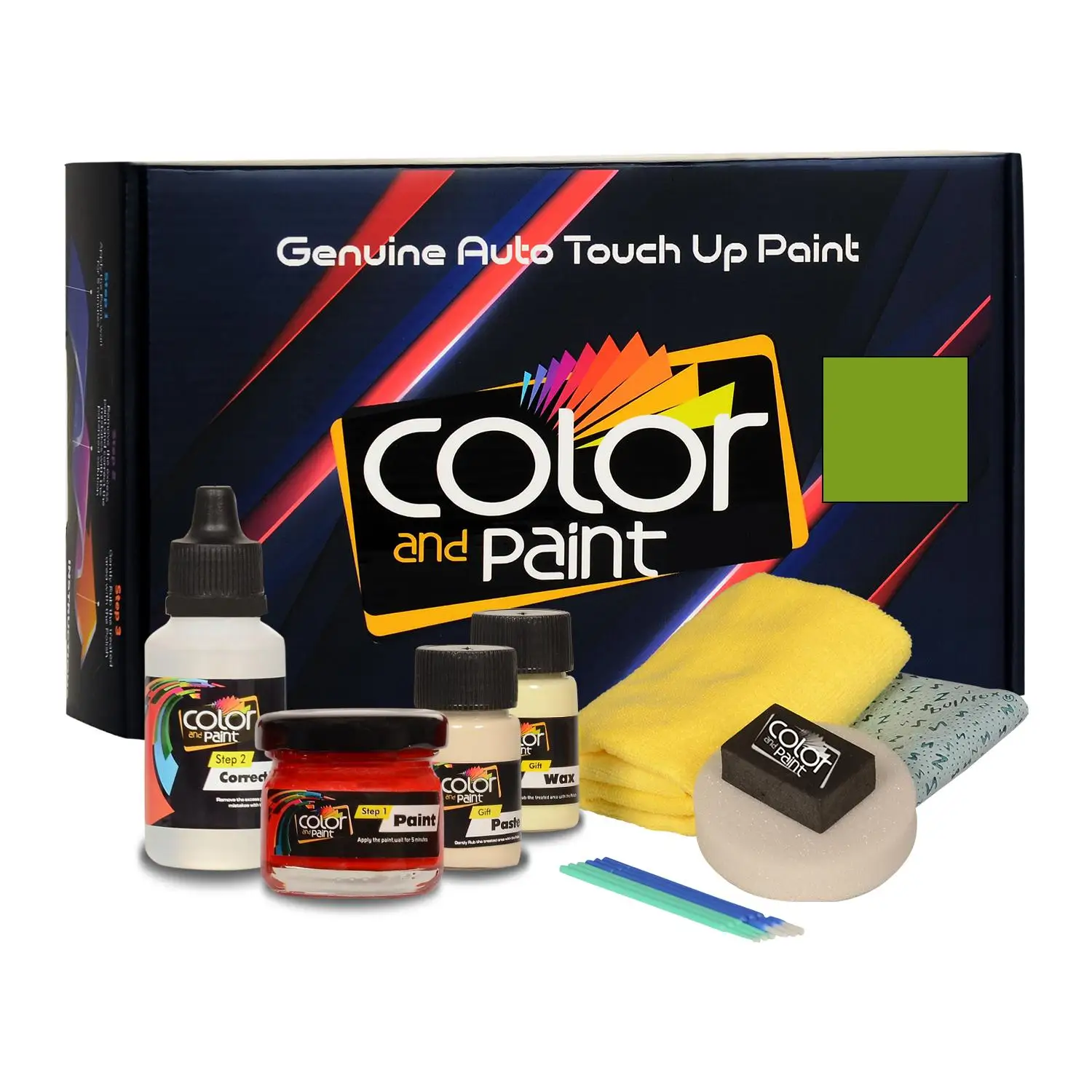 Color y pintura compatible con Seat Automotive Touch Up Paint - AMARILLO KIWI-S6E-cuidado básico