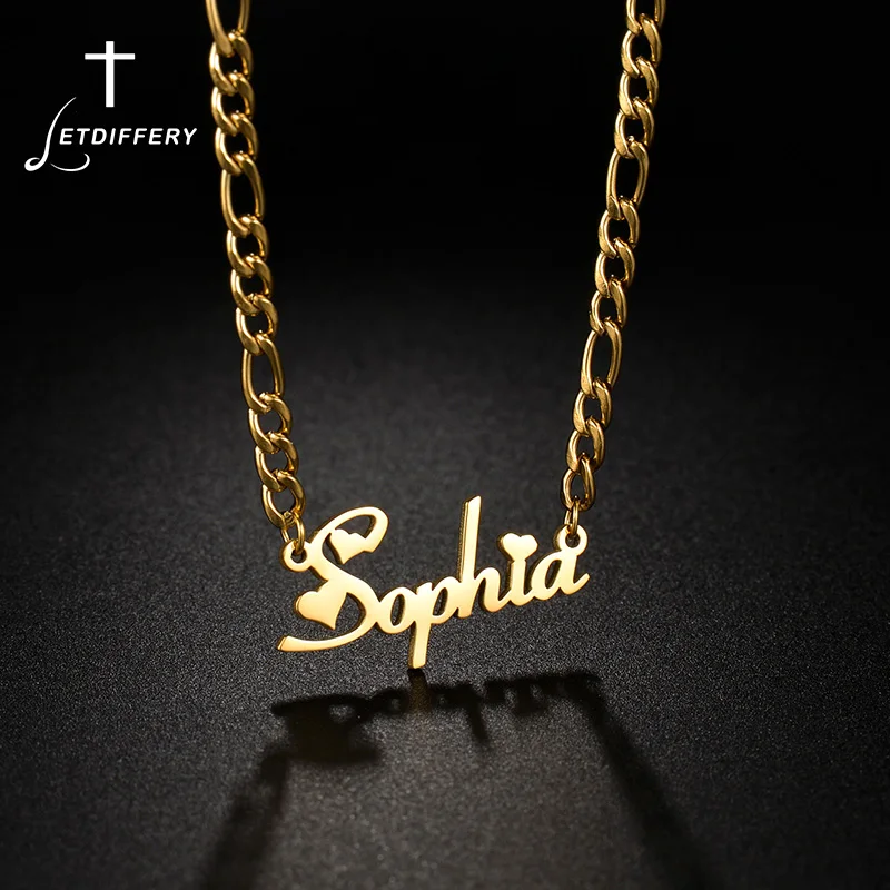 Letdiffery 2025 New Fashion Custom Names Necklace Stainless Steel Personality Simple High Trend Surprise Birthday Party Gifts