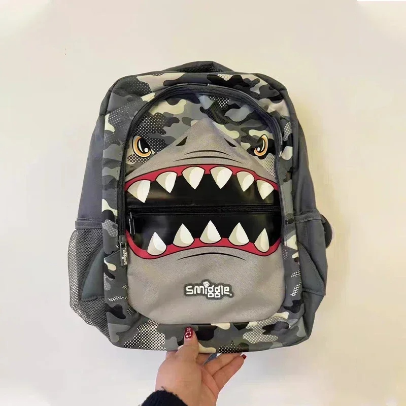 Genuine Australian Smiggle Backpack Children'S Cartoon Animal Gray Pointed Shark Stationery Box Backpack Water Cup Student Gift