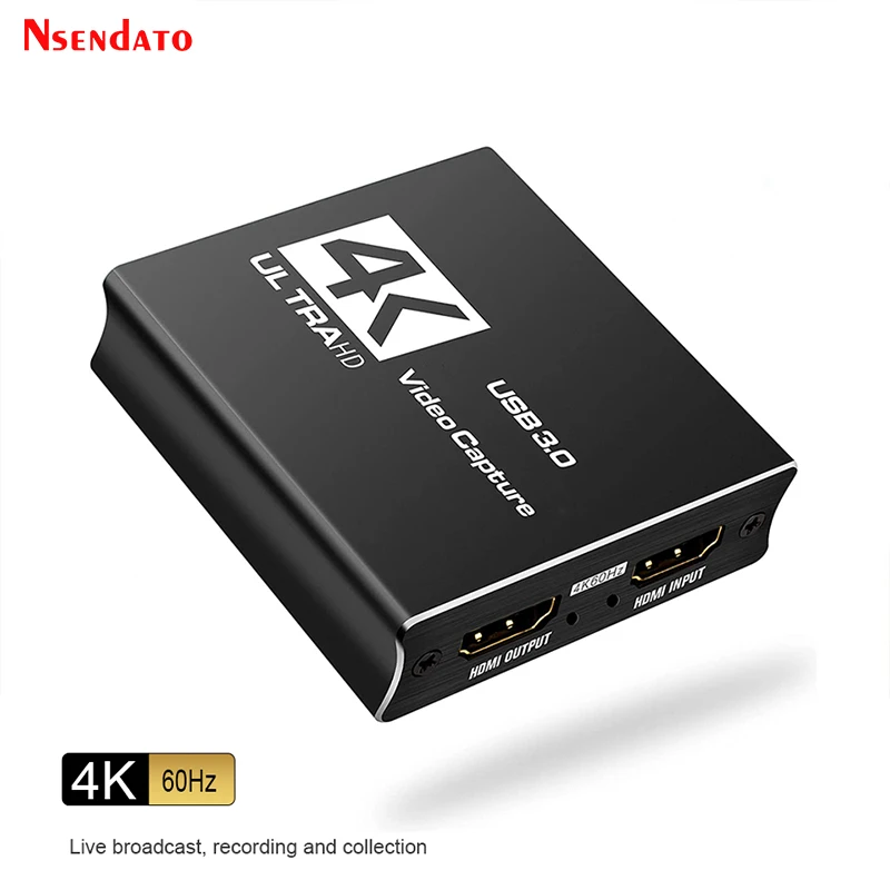 USB3.0 Video Capture HDMI Card Box 4k 60hz HDMI USB Video Board Grabber Card With loop out For Live Streaming for Ps5 Xbox PC