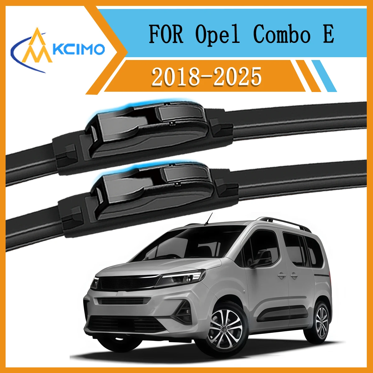 

Direct Replacement Windshield Wiper Blades Set of 2 For Opel Combo E K9 2018-2025 Easy 30-Second Installation All-Season Wipers