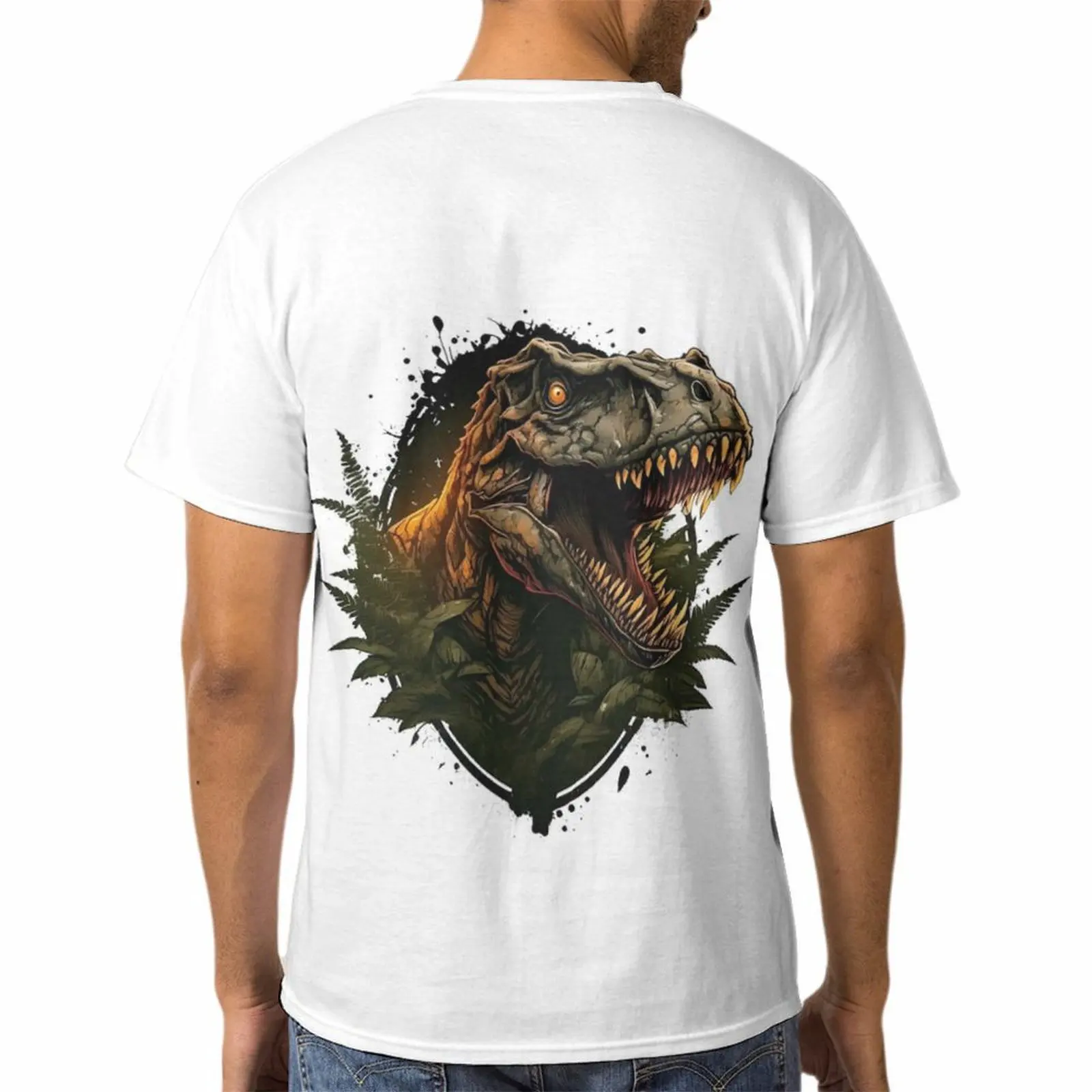 Fierce Dinosaur T Shirt Men 3D Tyrannosaurus  Print T-shirt Hip Hop Streetwear Womens Clothing Harajuku Fashion Cool y2k Tops