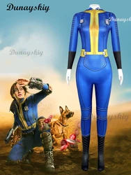 Fallout Lucy MacLean Cosplay Costume Female Male Survivor Suit Blue Bodysuit Uniform Halloween Carnival Party Adult Outfits Set