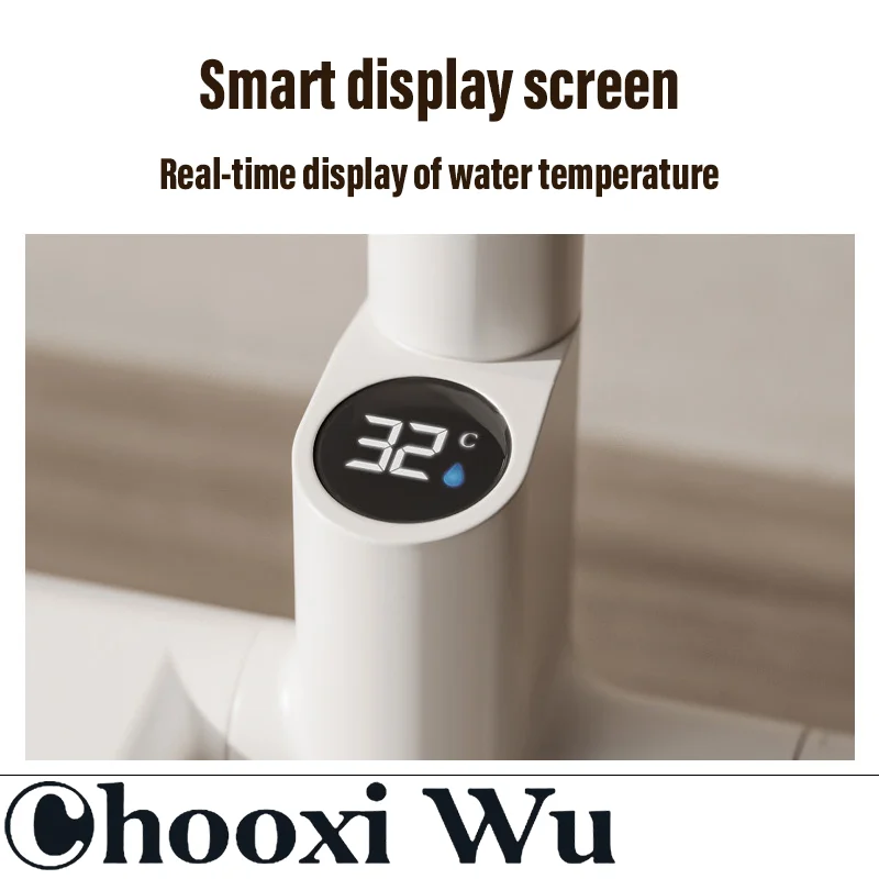 CHOOXIWU-Rainfly kitchen digital display sink faucet, hot and cold dual control, multi-function water outlet