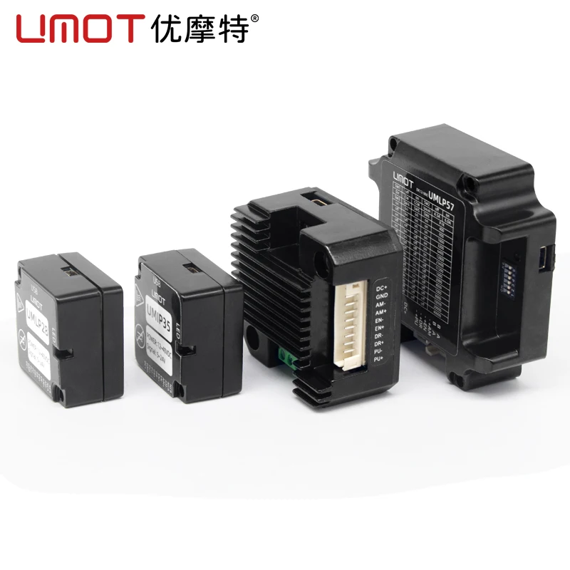 

Интегрированный драйвер UMOT Microstep 28/35/42/57 Nema11/14/17/23 Электронный компонент Мини-драйвер двигателя с ЧПУ Управление RS485 «все в одном»