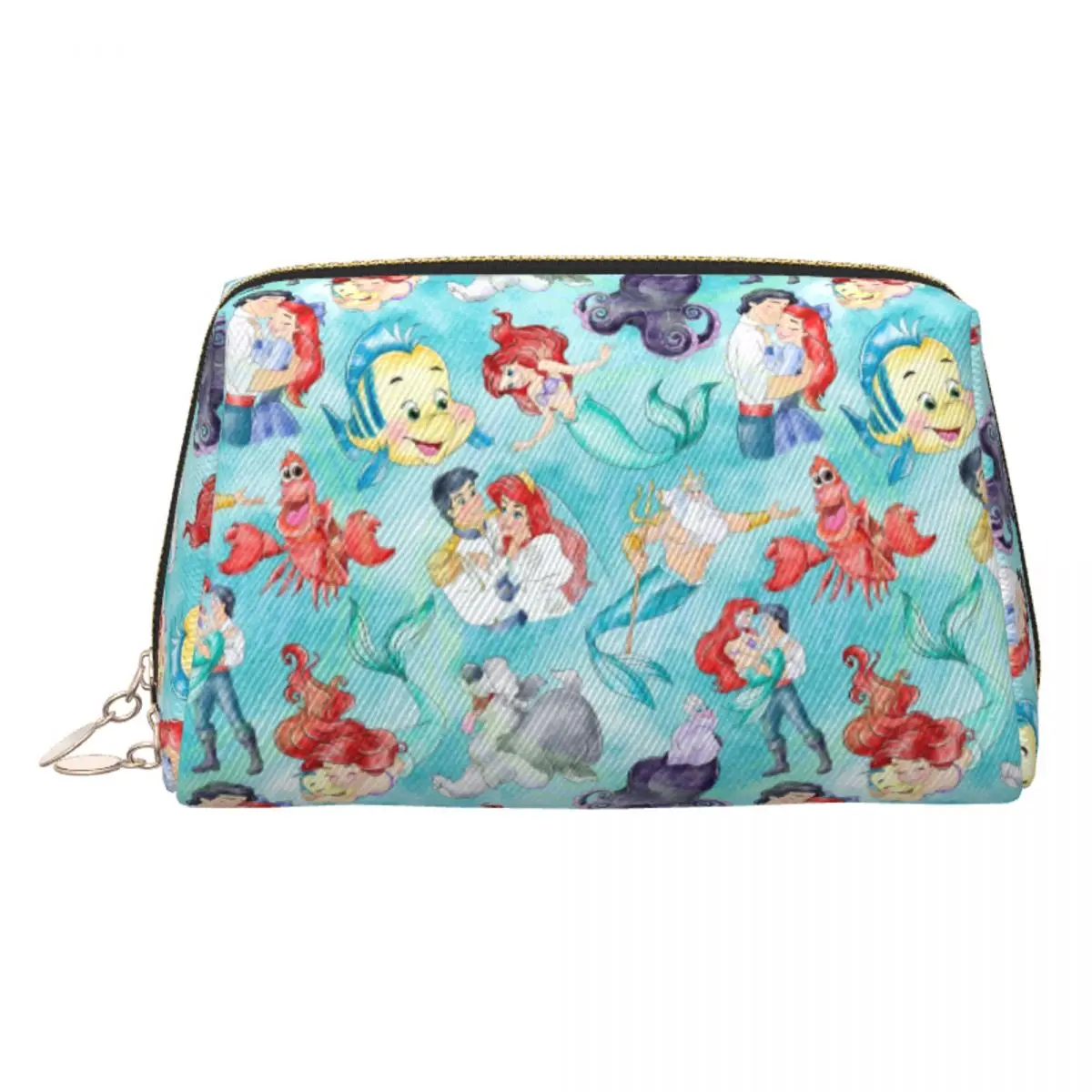 

Custom Cute Little Mermaid Ariel Cartoon Printed Travel Toiletry Bag Women Cosmetic Makeup Bag Beauty Storage Dopp Kit