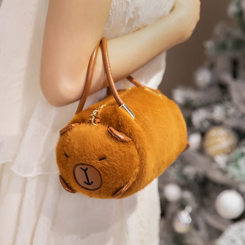 30 cm Cartoon Nette Capybara Plüsch Puppe Rucksack Obst Erdbeere Orange Blume Capybara Plüsch Handtasche Wohnkultur Geschenk Für Kinder