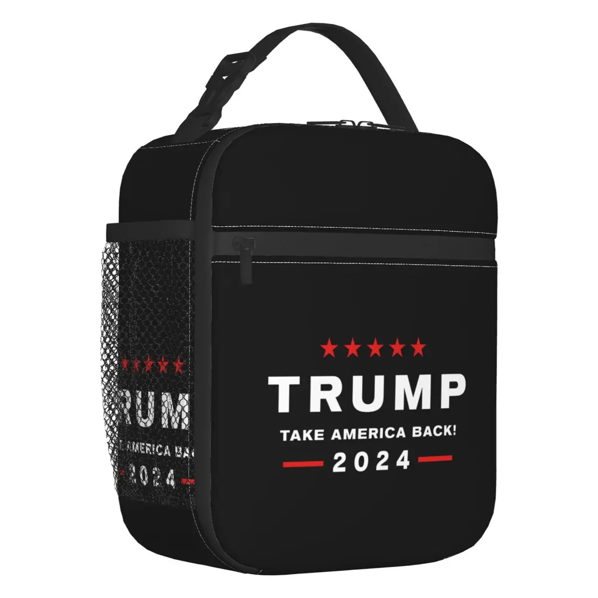 Trump 2024 US America Back Resuable Lunch Box Multifunction Cooler Thermal Food Insulated Lunch Bag School Children Student