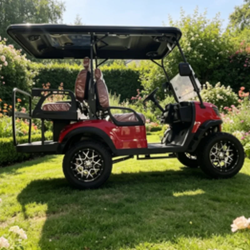 High Quality 4 Seater Electric Golf Cart Generation From China Factory Supplier With Bumper Starry Sky Roof Seat With Headrest