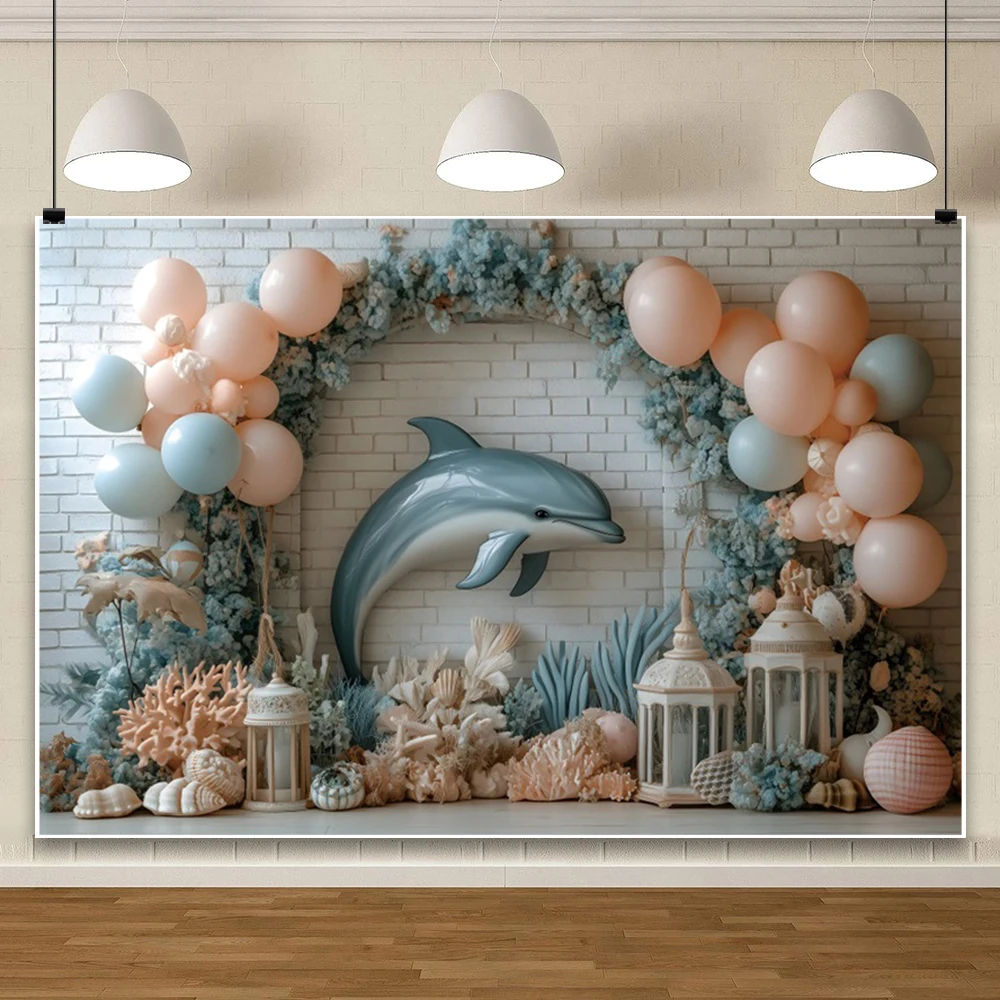 Toile de fond de photographie de baleine du monde sous-marin 3D, toile de fond, jonc de mer, poisson, portrait d'anniversaire d'enfants, toile de fond de douche de bébé, studio photo