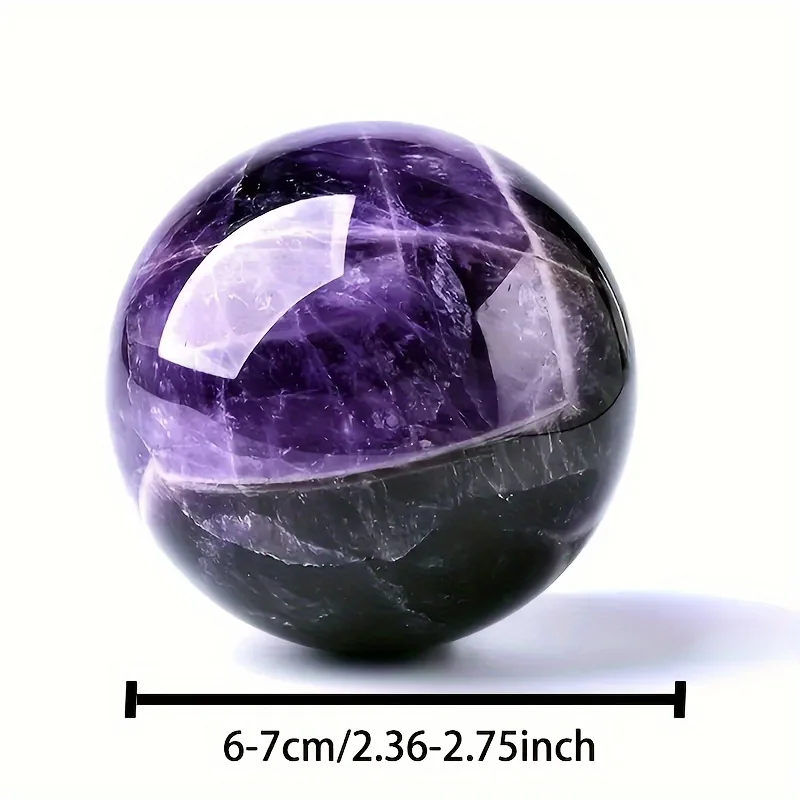 Natural Dream Amethyst Ball, Polished Aier Crystal Sphere, Home Decor, Holiday Gift B125