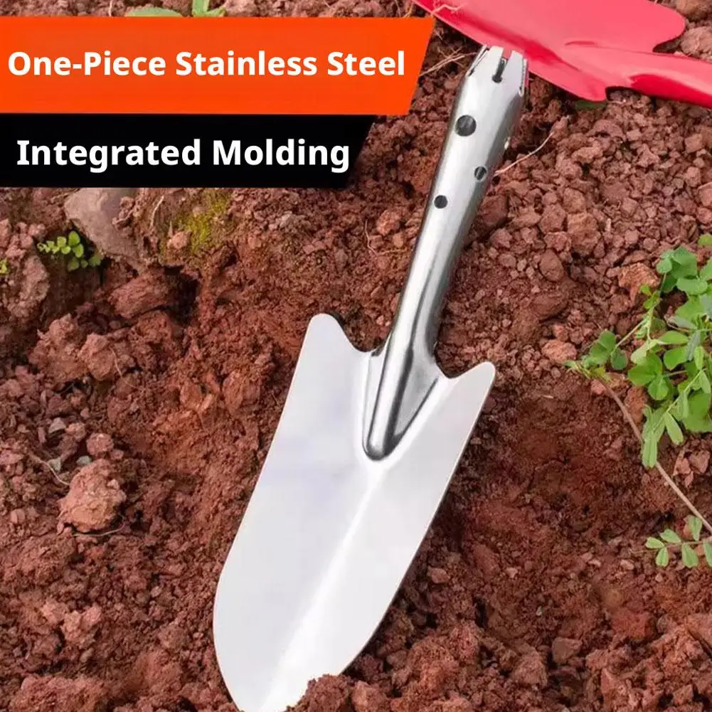 

Stainless Steel Small Shovel Planting Flowers Garden Flower Planting Digging Succulent Pot Gardening Spade Soil Tools G0c7