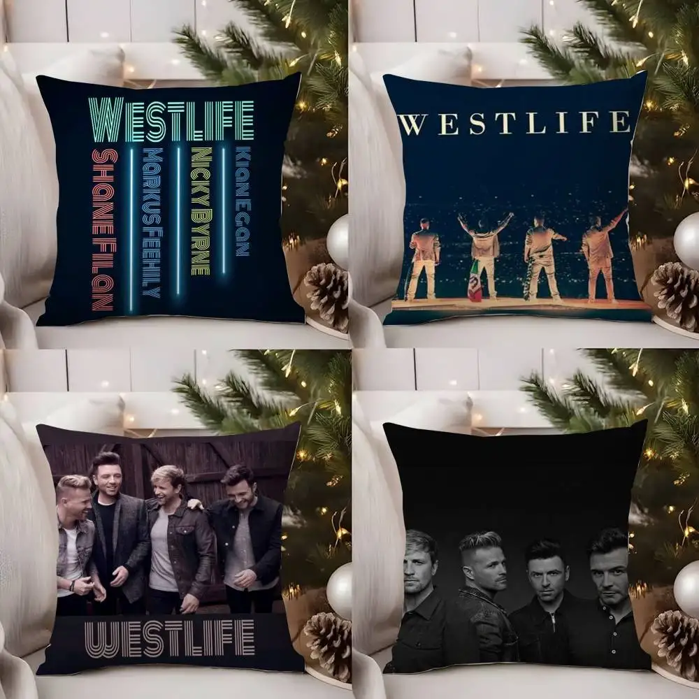 كول W-Westlife كيس وسادة مكتب أريكة النوم كرسي الظهر قصير أفخم الطباعة على الوجهين غطاء وسادة المنزل