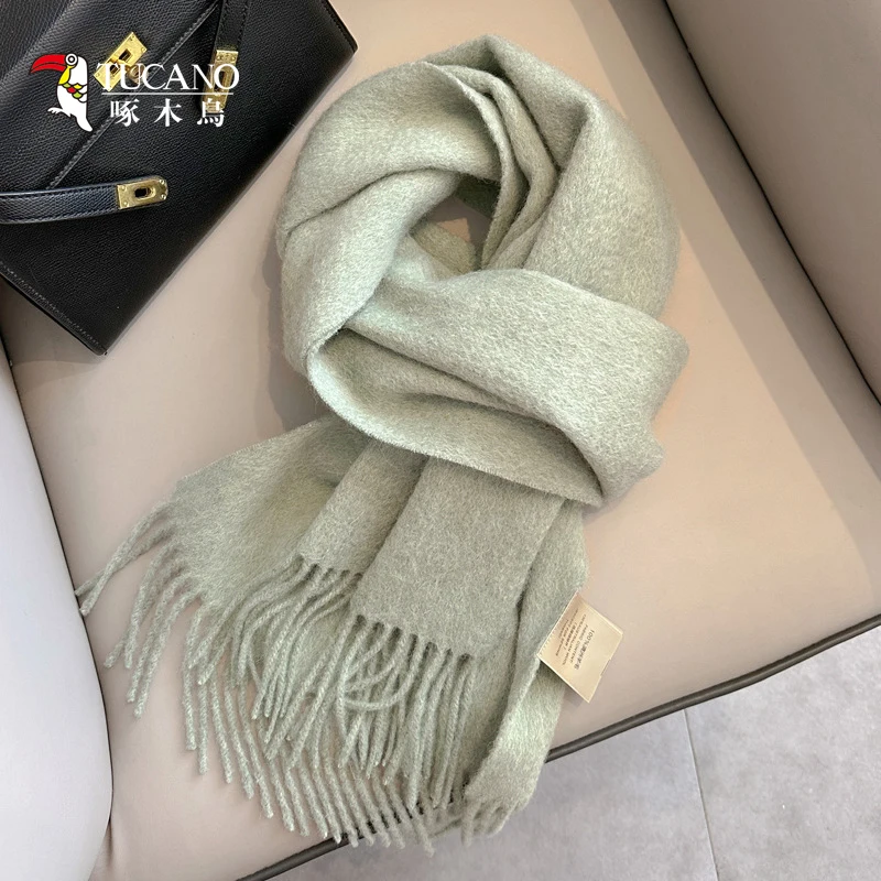 tucano-ピュアカラーオーツウールスカーフ女性のファッショナブルな冬暖かいネックウォーマー-00-ピュアウール長方形スカーフ