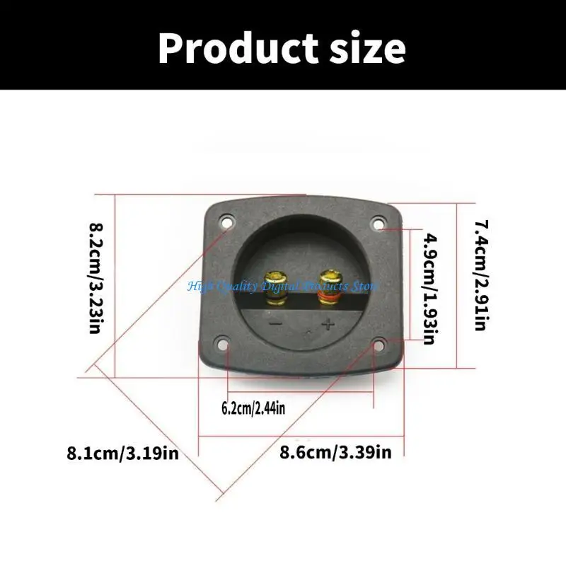 U2JE 2PCS DIYホームカーステレオ2ウェイスピーカーボックスターミナルラウンドスクエアスプリングカップコネクタバインディングポストインストール