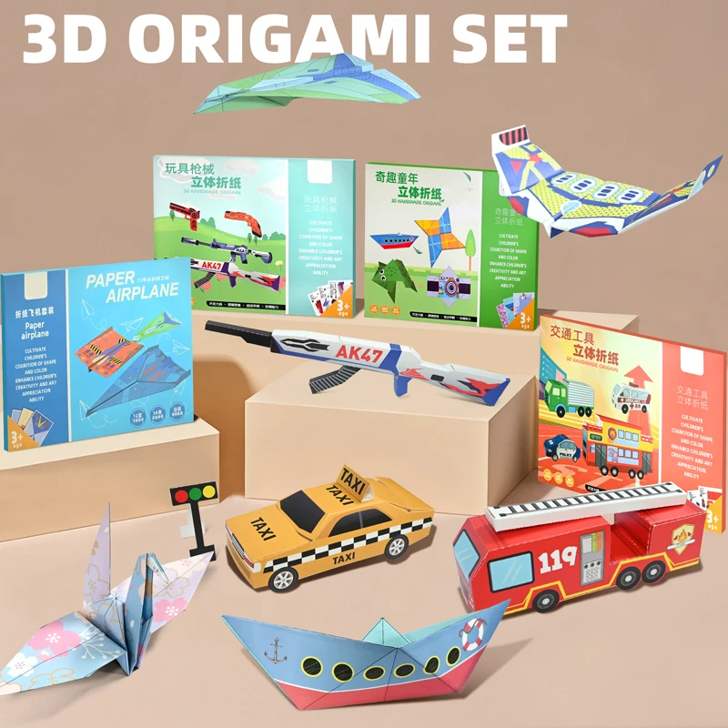 10/36/37 Sheets Origami Kit DIY Origami Paper Art Craft Projects Supplies Montessori Educational Handmade Toys for Children Gift