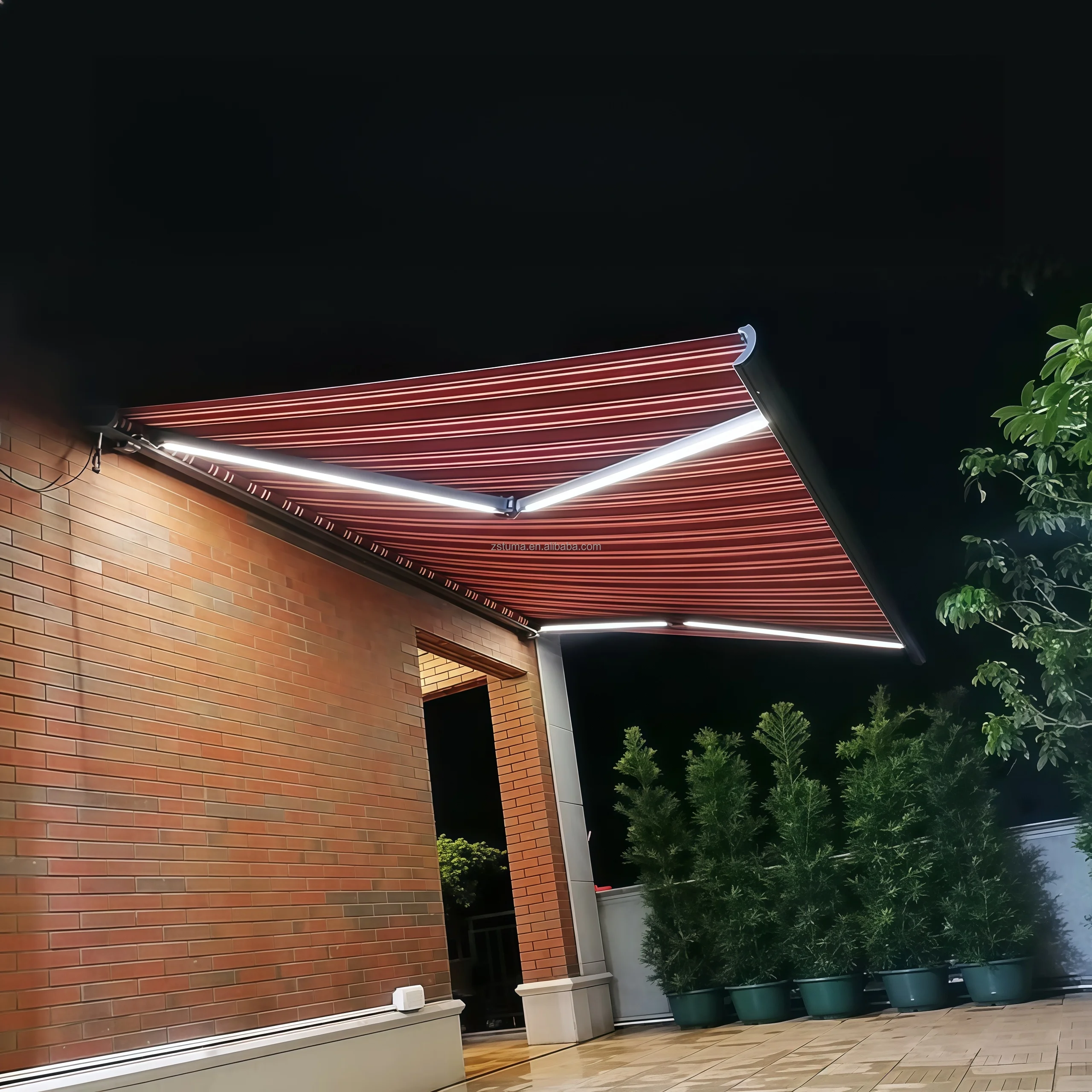 Retractable Awning Automatic Electric Full Cassette Awning Outdoor Sunshade Manual Patio Awning Balcony Shelter Home Sunshade