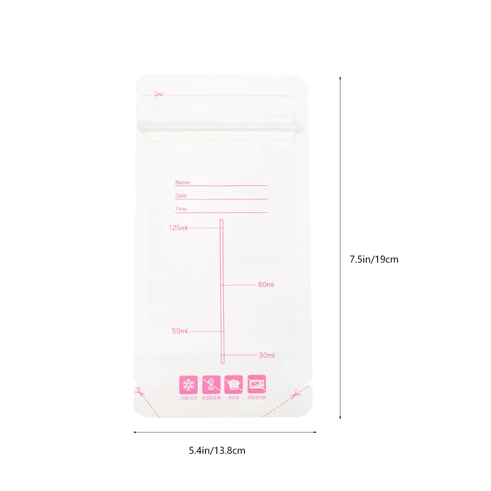 Breast Milk Storage Bags 30 Pack Large Capacity Portable Pouches for Freshness Protection Home and Travel