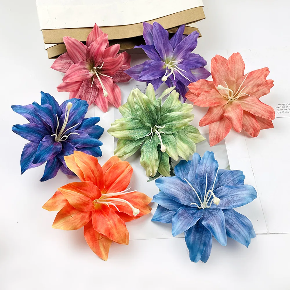 

Simulated Printed Small Lily Flower Handmade DIY Hairpin Flower Headpiece Material Package Prop Floral Photography Ornament