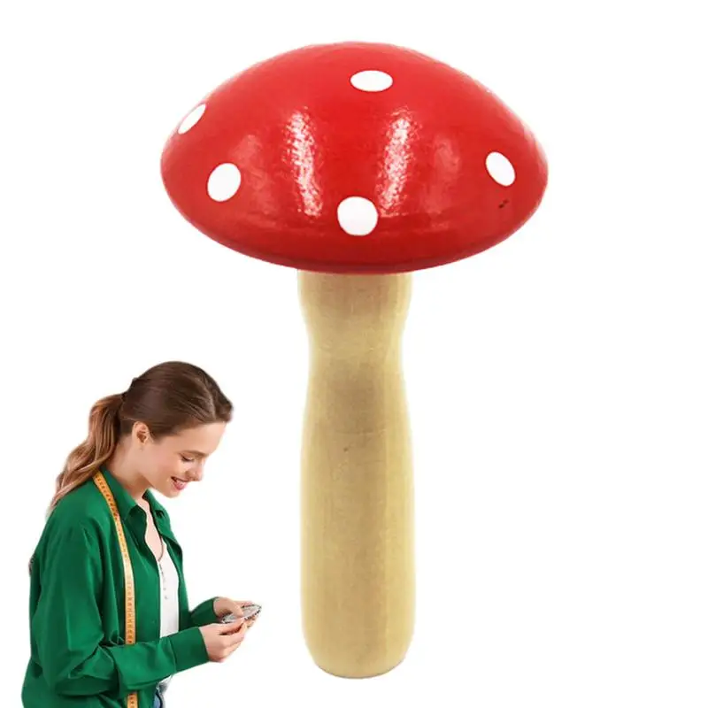 Wood Darning Mushroom Home Knitted Socks Stamping Needle DIY Crafters Sewing Accessory For Pants Clothes Socks Bags