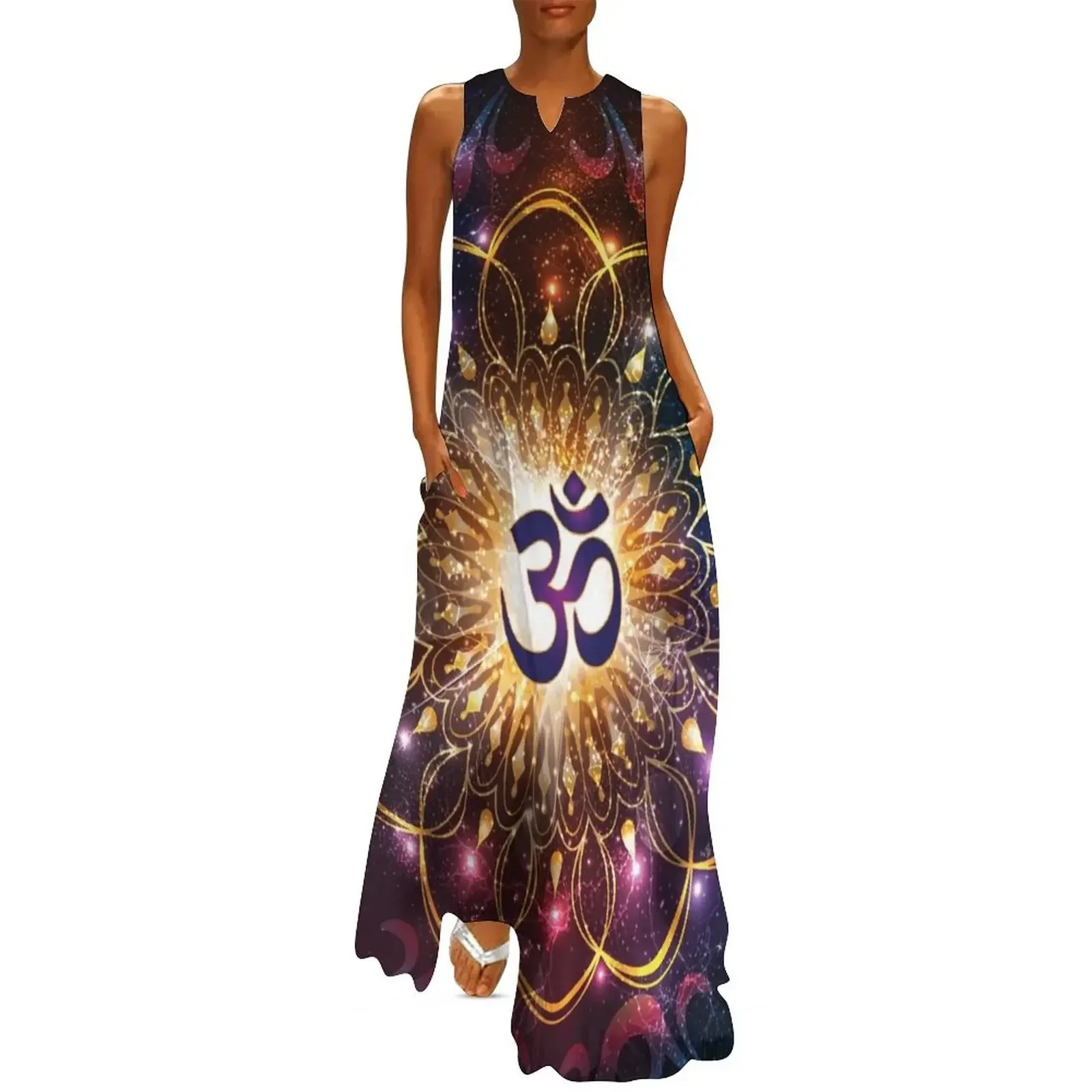 

The higher power of Om - sacred geometry Long Dress Woman clothing summer women's dress 2025 women dress