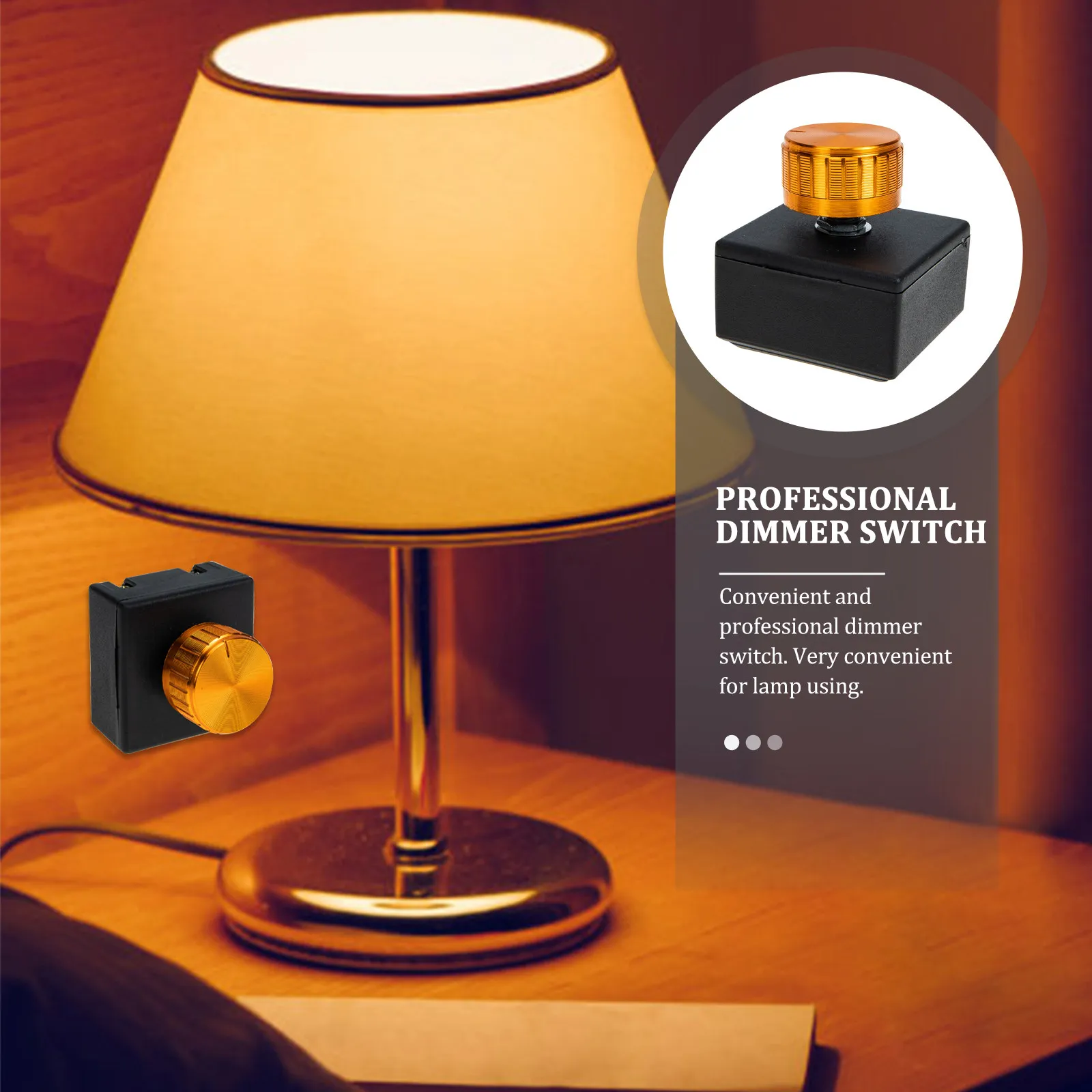 LED Lamp Dimmer Switch Knob Bedside Table Desk Light Brightness Controller Adjustable Lighting Accessory