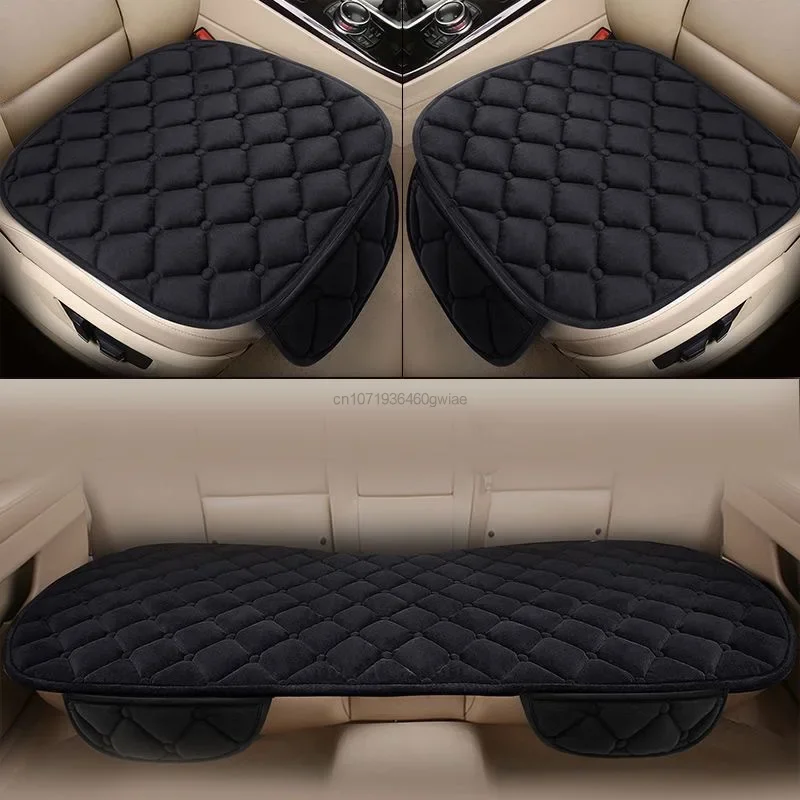 Plush Car Seat Cover Anti Scratch Automotive Seat Protector Cushion Auto Front/Rear Seat Pad Universal for Sedan Suv visible