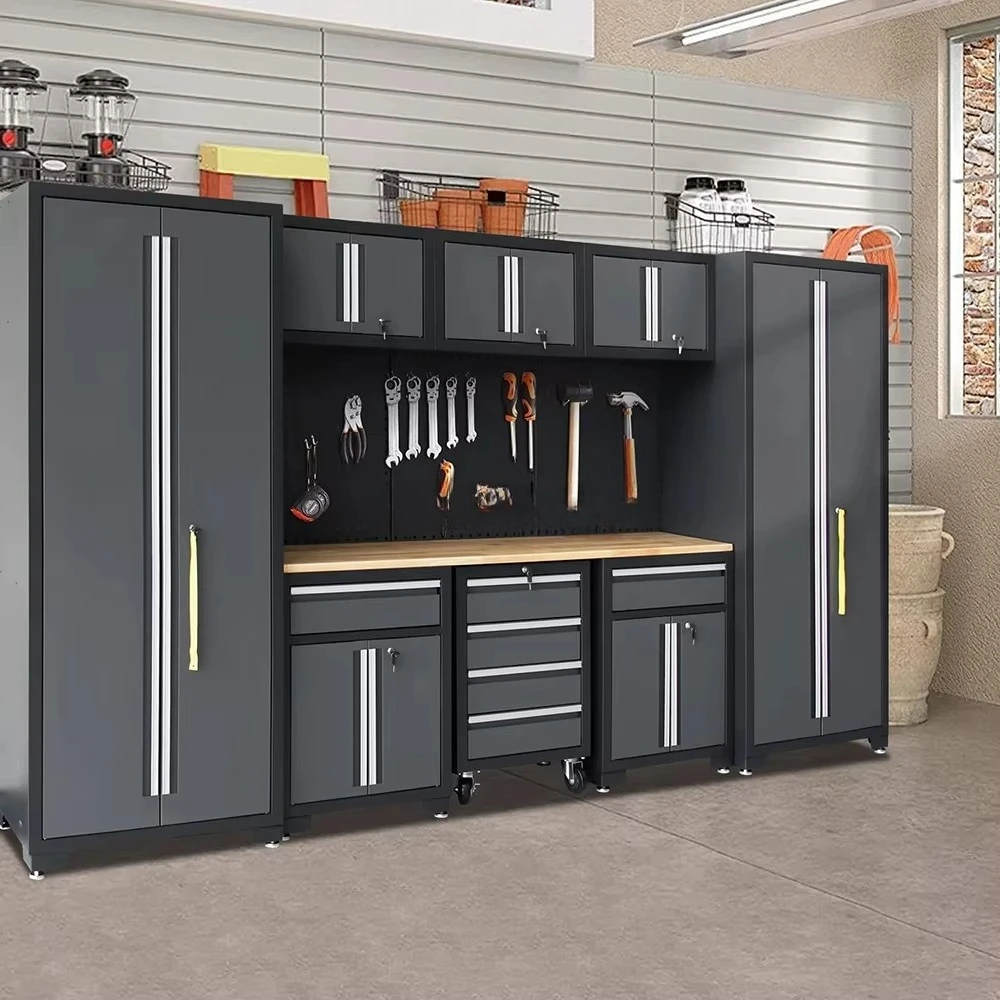 # Werkzeugschrank-Aufbewahrungsmodul, Arbeitsstation, Garagenschrank-Kombination, Werkzeugschrank aus Edelstahl