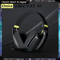 VGN VXE V1 Gaming Headset Wireless/Bluetooth Dual-mode Lightweight Headphone With Microphone Computer Esports Headset Gift,Black