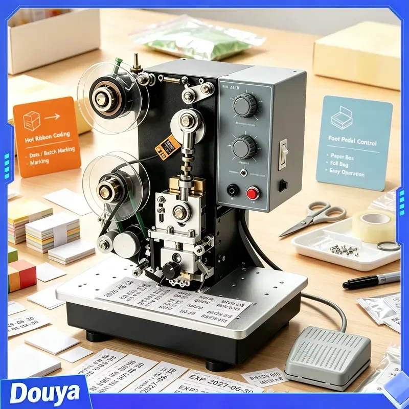 Factory Direct Sale LTPK 241-B Electric Hot Stamping Bar Code Machine for Carton Plastic Packaging Easy to Operate