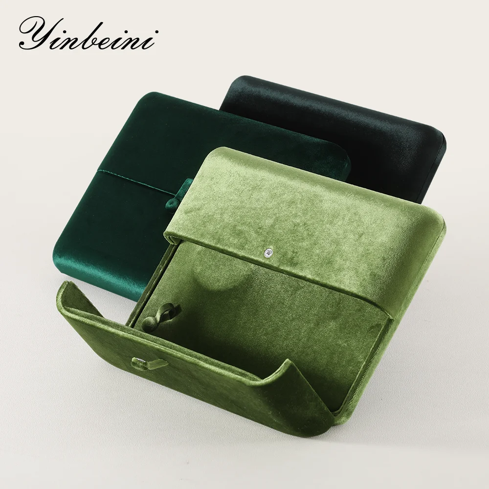Yinbeini Velvet Large Necklace Pendant Display Box Premium Jewelry Storage Organizer Pendant Gift Packing Case H024
