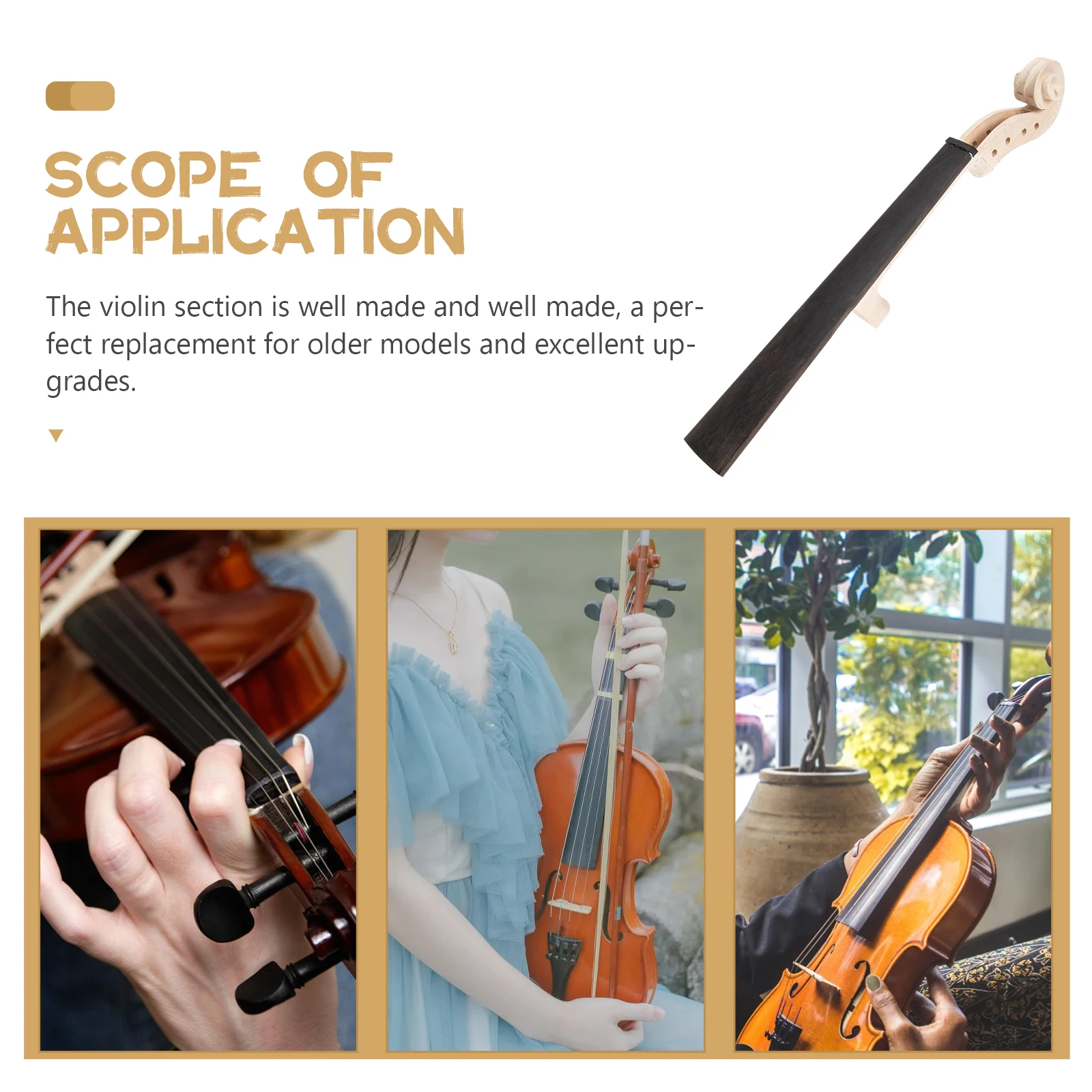 

Violin Neck Accessory Fingerboard for Head Folk Part Supplies Plate Replace Repair Parts Accessories