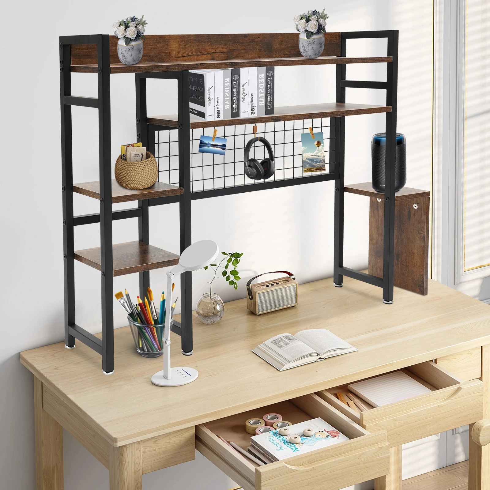Настольная книжная полка, многофункциональная настольная витрина, органайзер для книжного шкафа для офиса в общежитии, дома