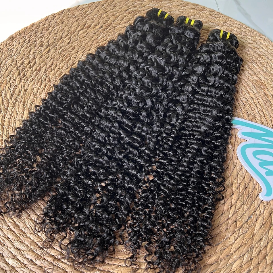 Deep Curly Human Hair Bundles 100% Unprocessed Raw Virgin 10-30 inches Vietnamese Bouncy Curly Hair Weave Extensions For Women