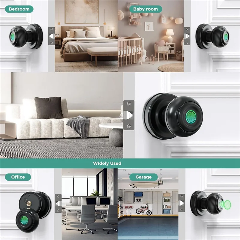 M20K Smart Door Knob,Tuya Door Lock  Great For Bedrooms, Apartments Offices, Hotels With App Control 1Set