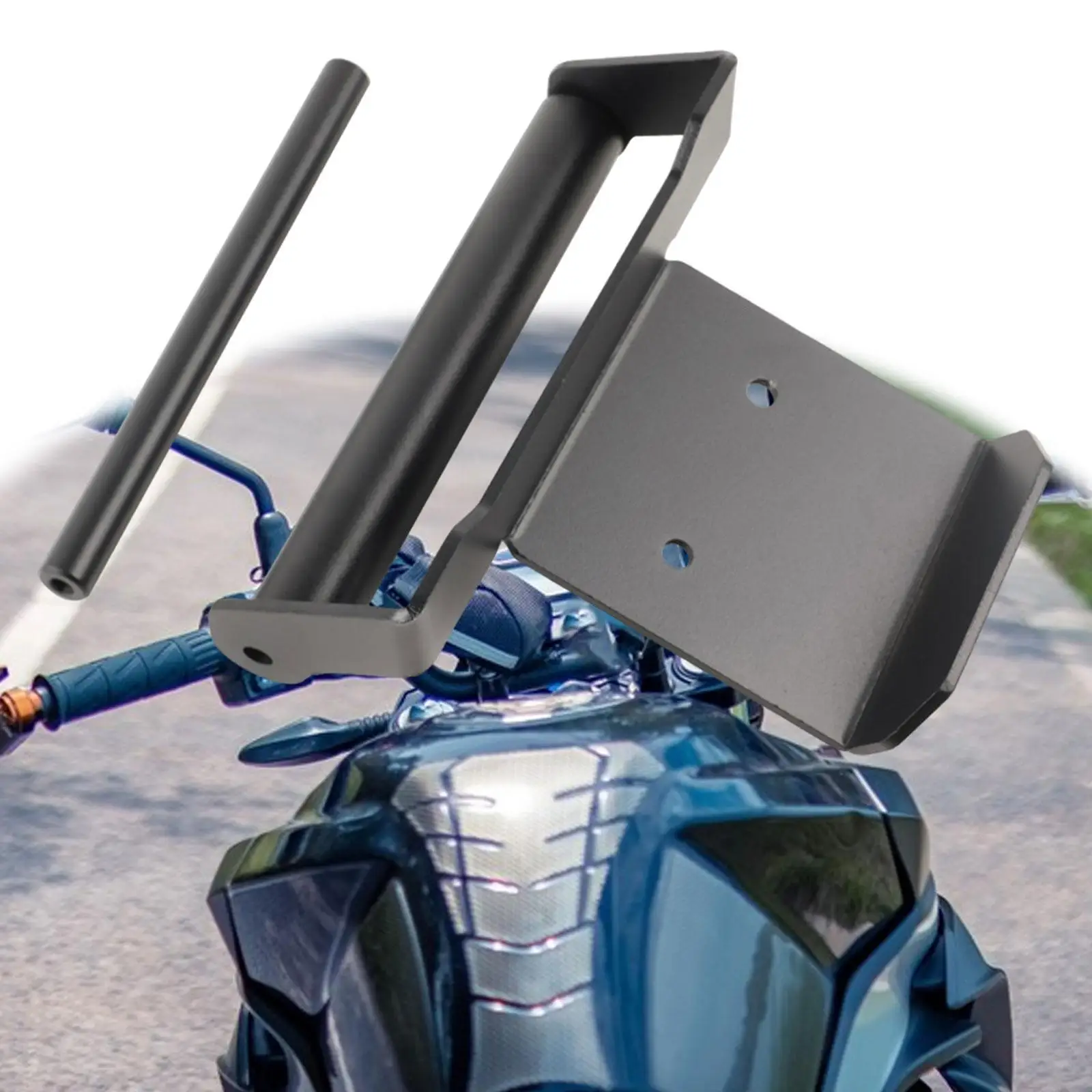 Motorcycle Mobile Phone Holder Rust Resistant Heavy Duty 22mm Easy to Install Aluminum Alloy Handlebar Support for 450 MT