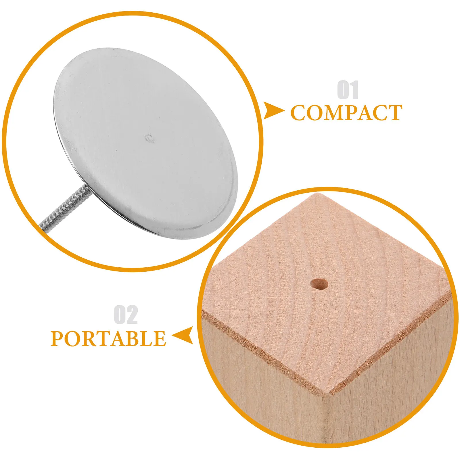 Wooden Flower Nail Holder Polished Smooth No Burrs Baking Flower Placement Table for Pattern Testing Shape Display Baking