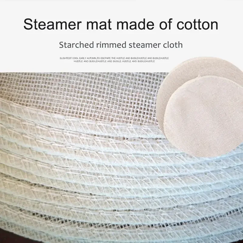 5Pcs 28CM Pure Cotton Steamer Cloth Household Drawer Cloth Steamed Rice And Bun Mat Round Cotton Gauze Kitchen Steamer image 3