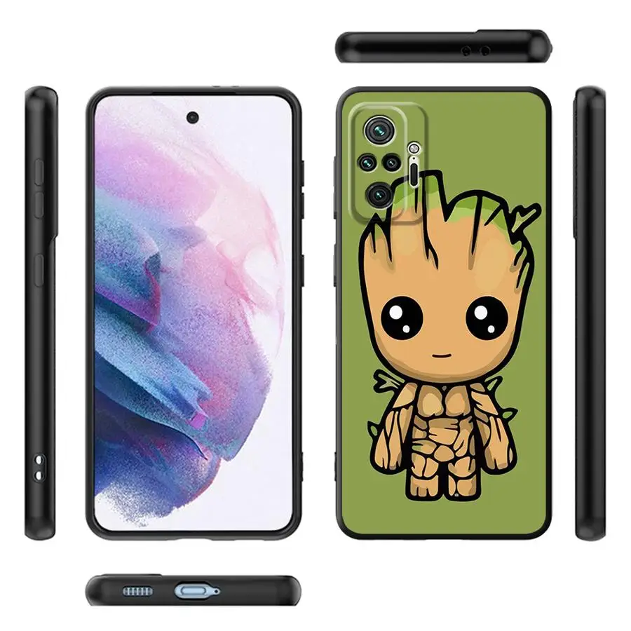 Phone Case for Xiaomi Redmi Note 10 11 9T 9S 10S 11Pro 11S 13 12 Pro Plus 7 8 9 8T 12S Marvel Ironman Spiderman Soft Black Cover