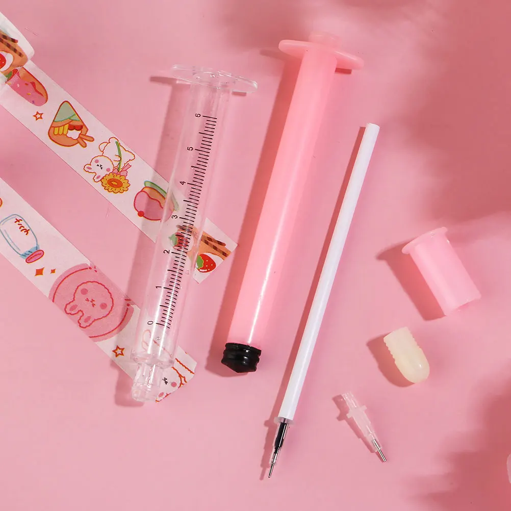 

12pcs Injection Style Gel Pens Smooth Writing Quick Dry Portable Stationery School Supply Scrapbook Sign Pen For Kids Adults