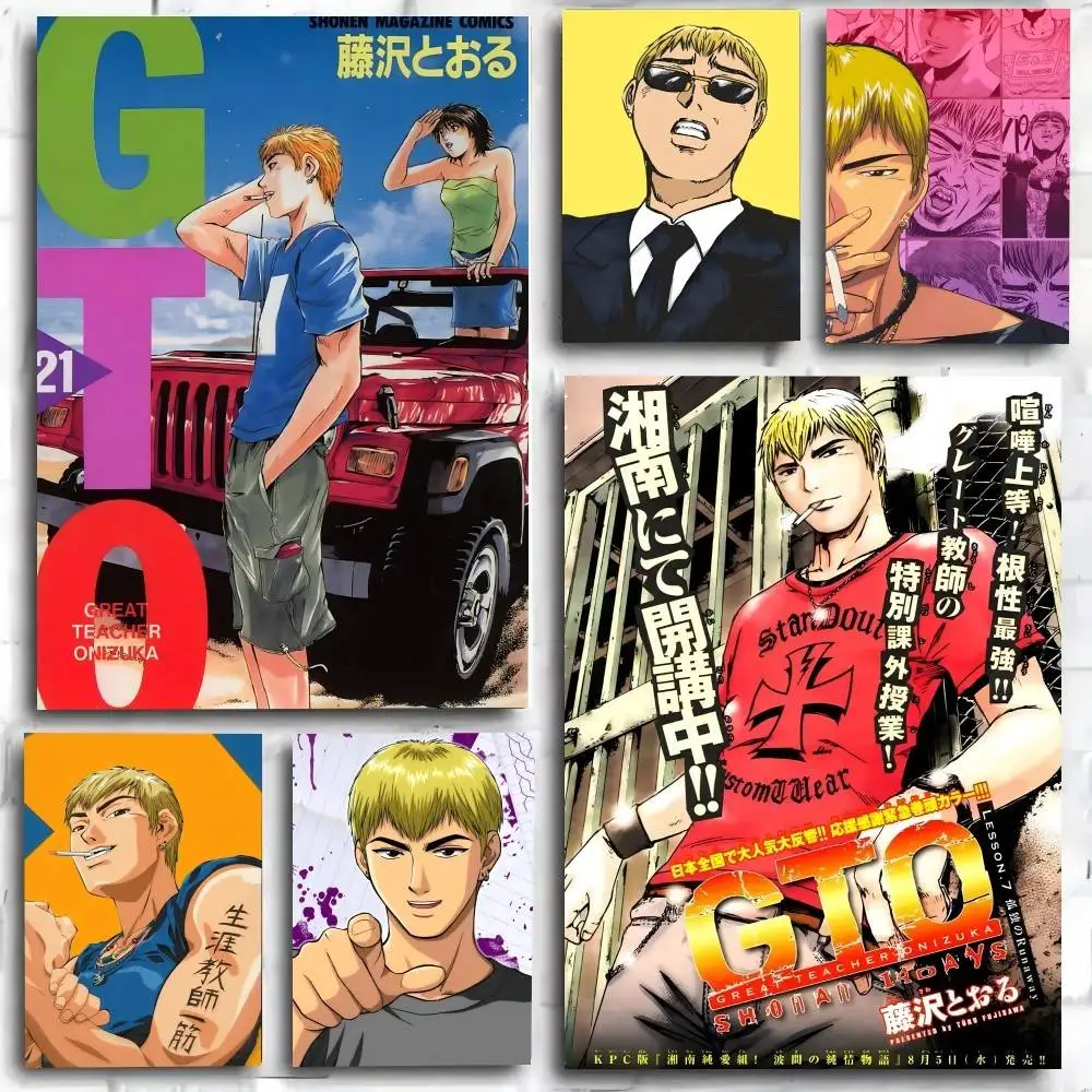 Anime GTO G-Great T-Teacher O-Onizuka Poster Kunstdruck im Anime-Stil, Heimdekoration, ideales Geschenk, perfekte Raumdekoration
