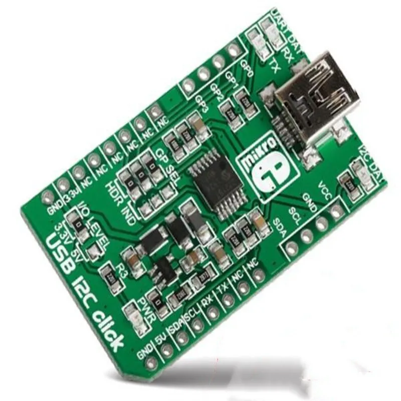 MIKROE-1985 Mikro USB I2C click USB to UART/I2C module development board