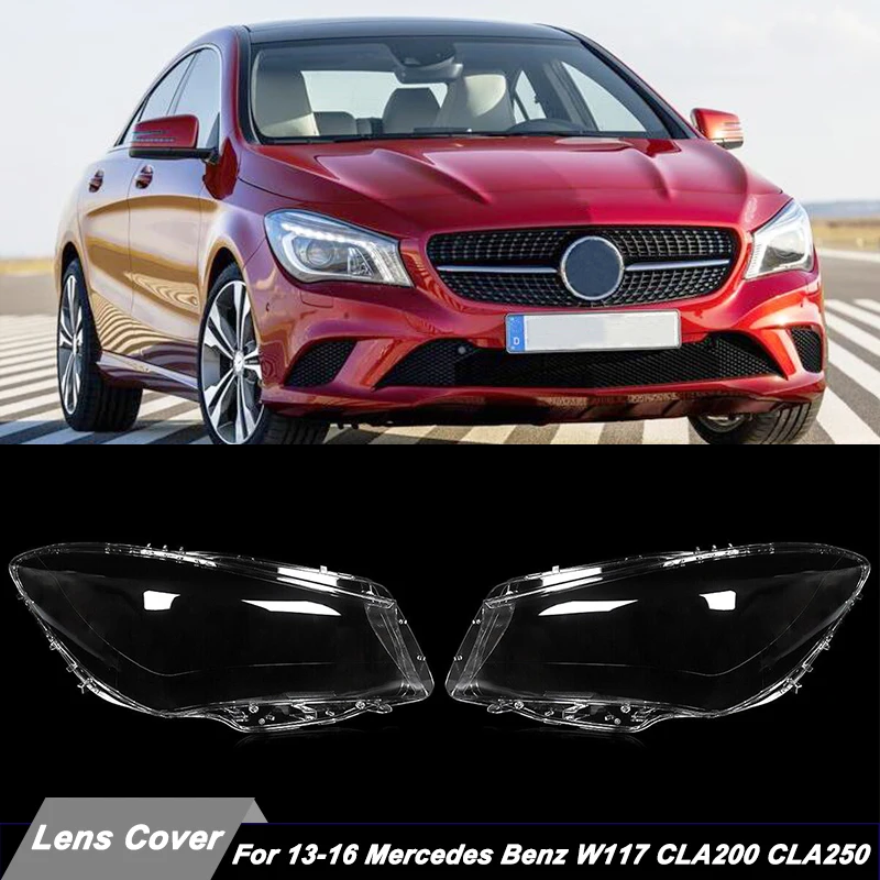 

Magickit 2x Headlight lens For Mercedes Benz CLA Class W117 2013-2016 Car Accessories Tools Headlamp Cover Clear