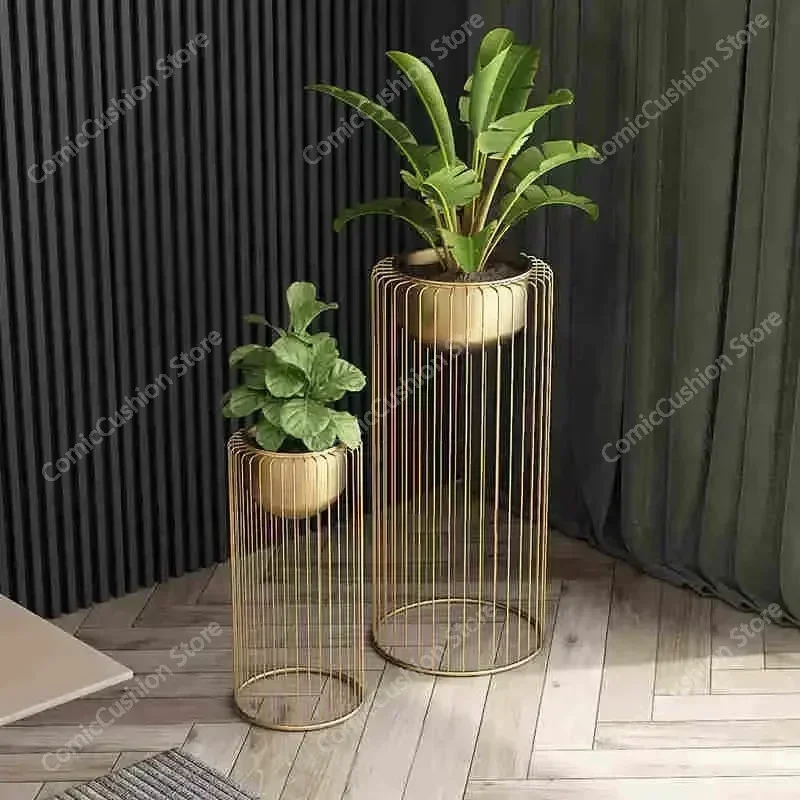 

Nordic Plant Shelves Minimalist Wrought Iron Floor-standing Living Room Flower Pot Stand Green Radish Balcony