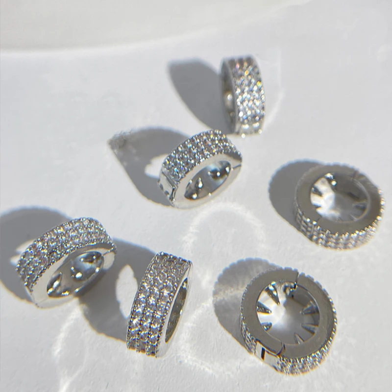 

5/10/15pcs Silver Rhinestone Mini Hair Clip Metal Round Crystals Hair Clip Hair Ornaments For Women Hair Accessories