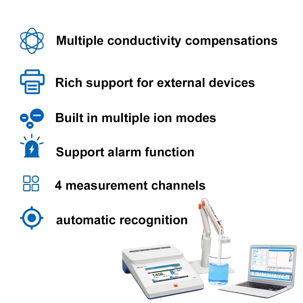 2026 Professioneller medizinischer Labor-Desktop-Tester, digitales Wasserqualitäts- und Säuremessgerät, Leitfähigkeitsmessgerät für den Laborgebrauch